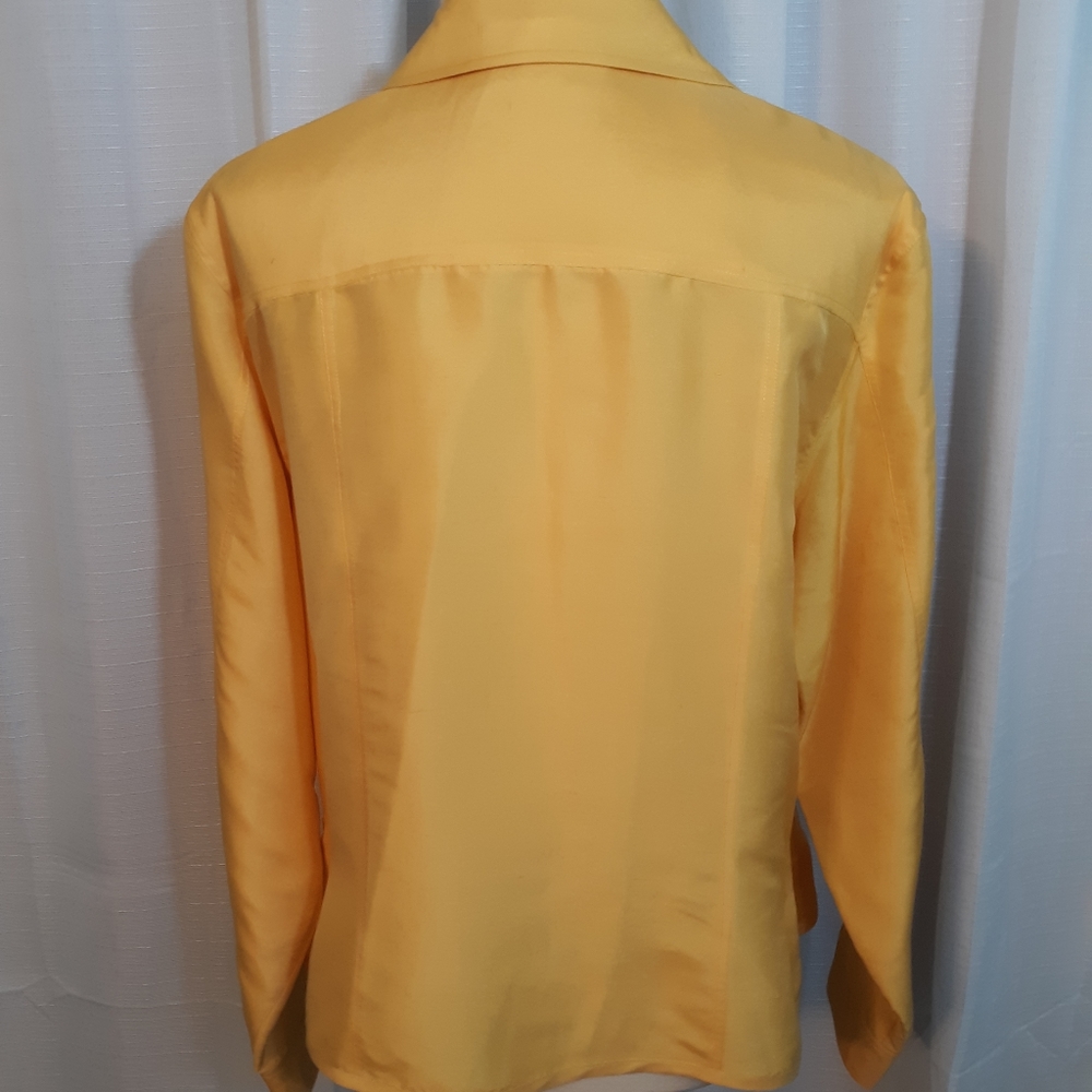 Transitions silk button down top shirt sz XL - Picture 3 of 4